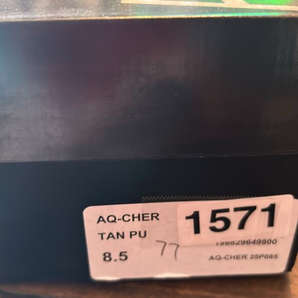 Aqua Cher Leather Ankle Strap Platform Heels Sexy Modern Uptown NEW Size 8.5 - Picture 10 of 10